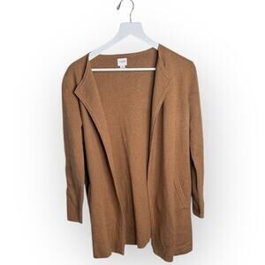 J. Crew Vanessa open-front Cardigan Knit Sweater in camel W1953 Sz S Petite